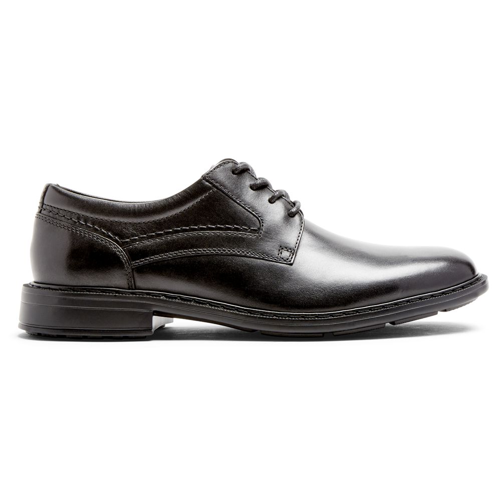 Pantofi Oxford Barbati Rockport Parsons Plain Toe Negrii - Romania 9408-XIUBY